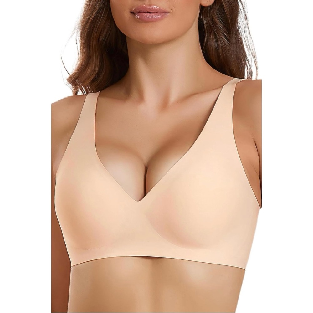 Deep V Wireless Push-up Bra